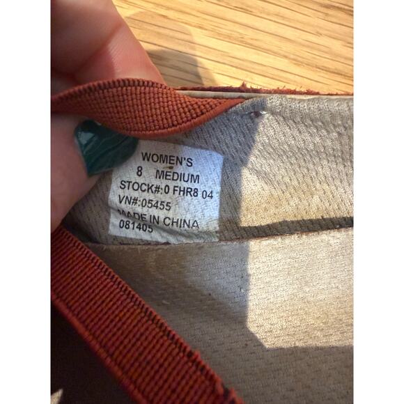 L.L.Bean Suede Mary Jane Flats Rust Red Elastic Strap Comfort Shoes Size 8 - Picture 7 of 7